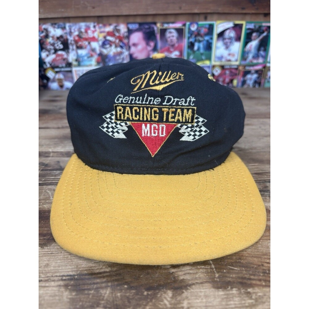 Rusty Wallace Stetson Miller MGD Racing Team Snapback Hat Cap NASCAR 90's Black